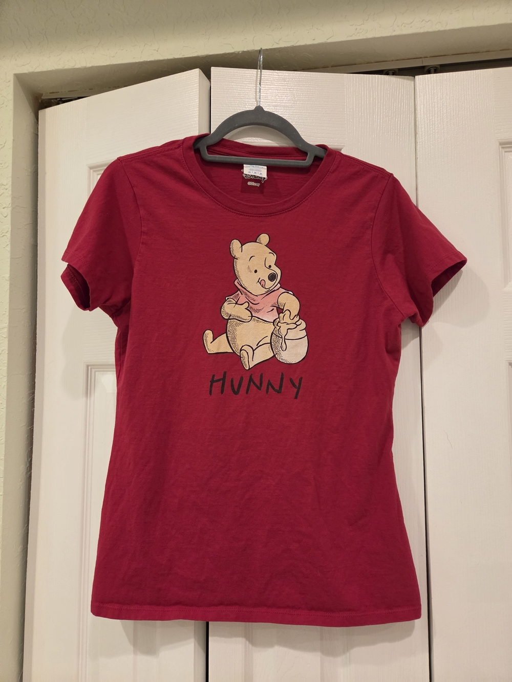 Disney Red Winnie the Pooh 'Hunny' Short Sleeve Tee